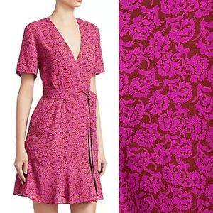 A.L.C. Pink and Brown Floral Mini Dress